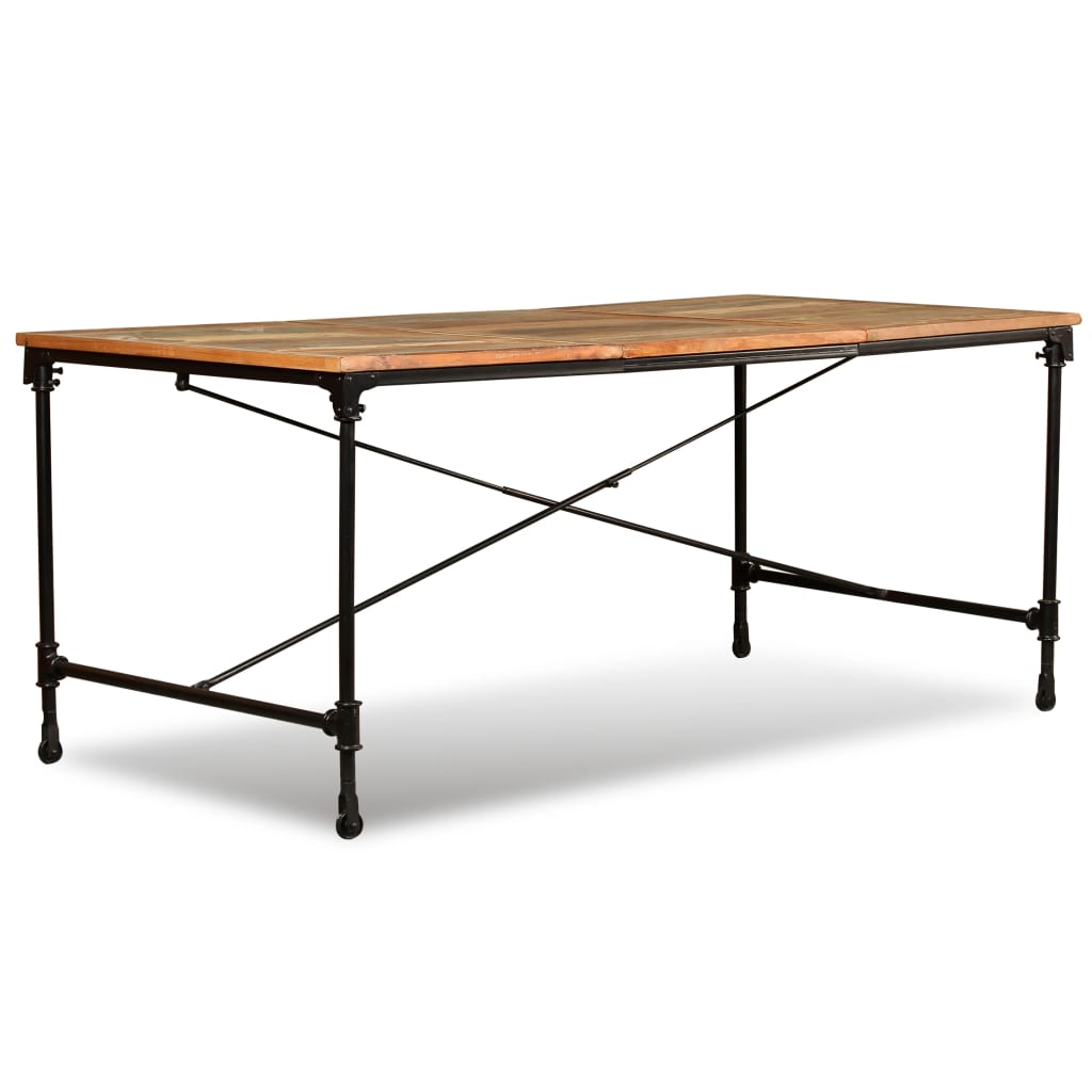 vidaXL Masă de bucătărie, 180 cm, lemn masiv reciclat vidaXL Masă de bucătărie, 180 cm, lemn masiv reciclat