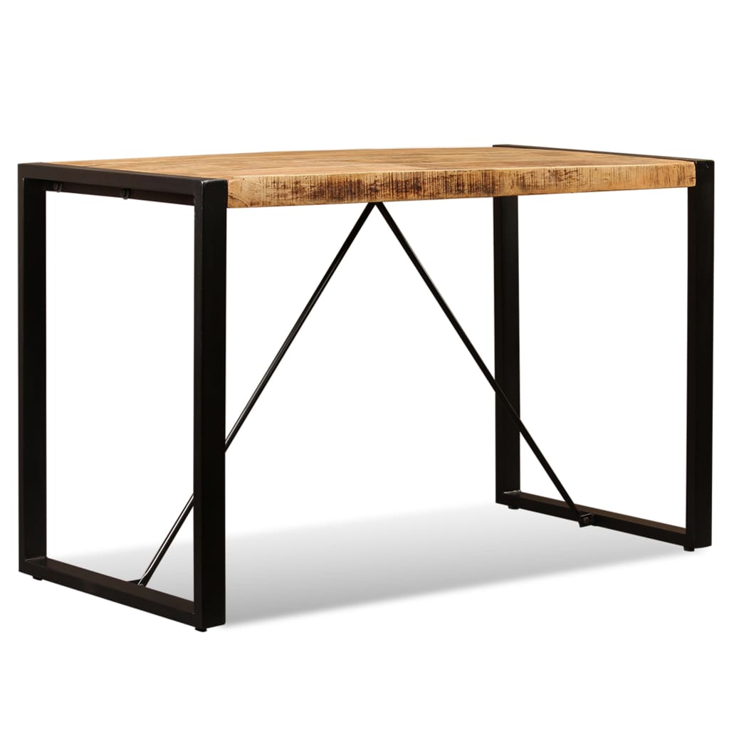 vidaXL Masă de bucătărie, lemn masiv de mango nefinisat, 120 cm