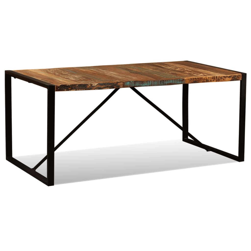 vidaXL Masă de bucătărie, 180 cm, lemn masiv reciclat, vidaXL Masă de bucătărie, 180 cm, lemn masiv reciclat,