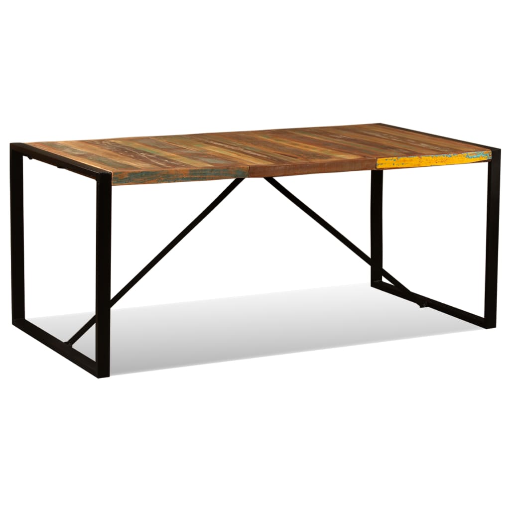 vidaXL Masă de bucătărie, 180 cm, lemn masiv reciclat, vidaXL Masă de bucătărie, 180 cm, lemn masiv reciclat,