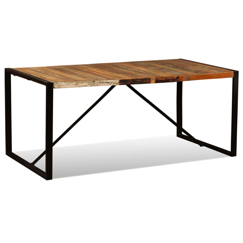 vidaXL Masă de bucătărie, 180 cm, lemn masiv reciclat, vidaXL Masă de bucătărie, 180 cm, lemn masiv reciclat,