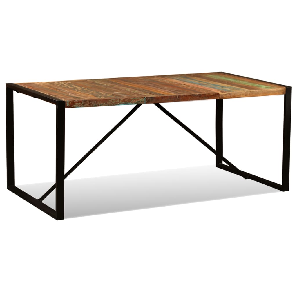 vidaXL Masă de bucătărie, 180 cm, lemn masiv reciclat, vidaXL Masă de bucătărie, 180 cm, lemn masiv reciclat,