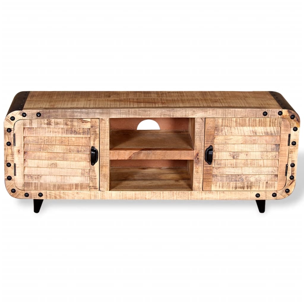 vidaXL Comodă TV din lemn de mango aspru, 120 x 30 x 50 cm