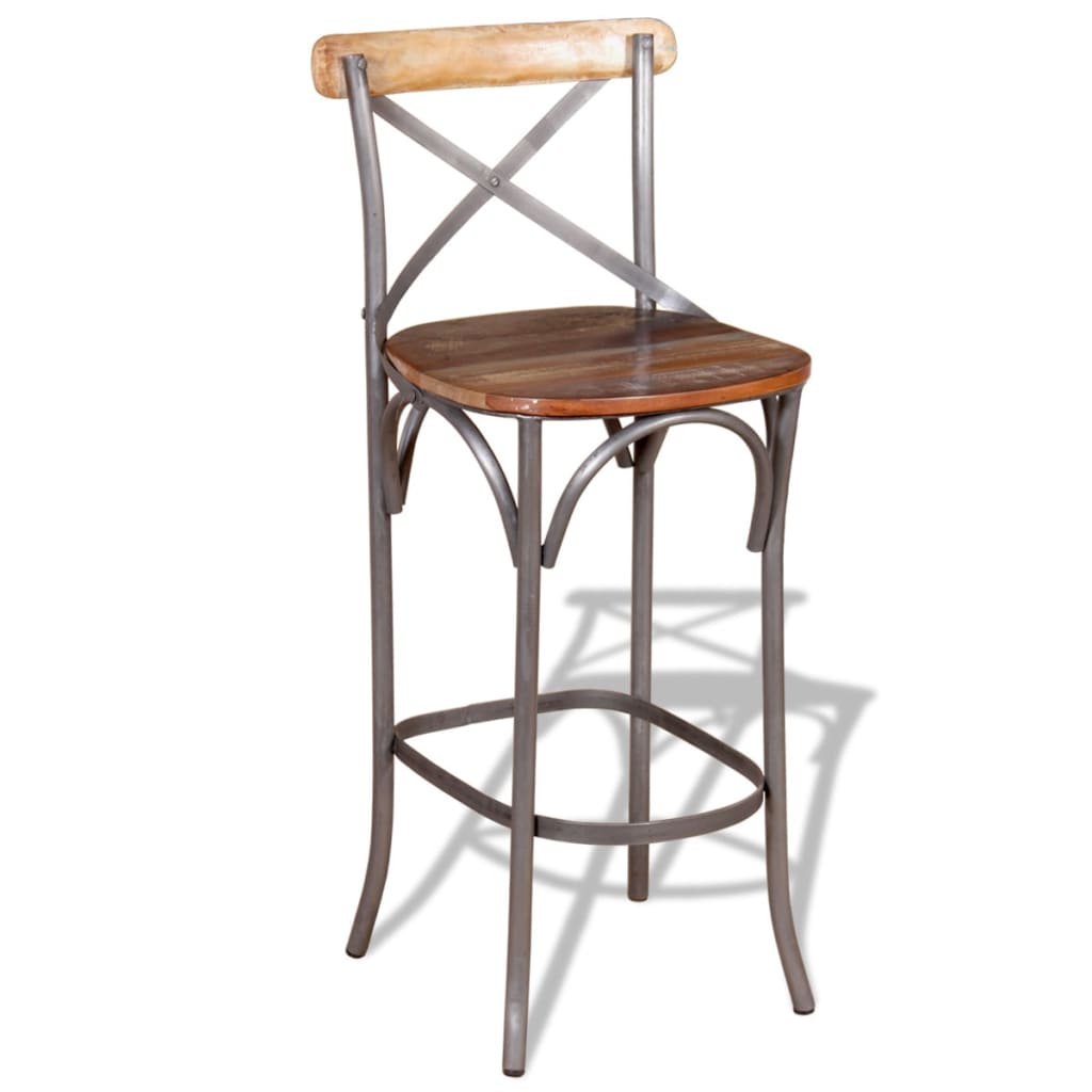 vidaXL Scaun de bar, lemn masiv reciclat vidaXL Scaun de bar, lemn masiv reciclat