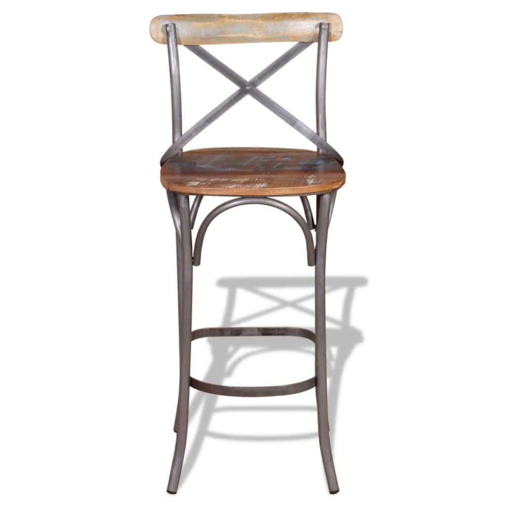 vidaXL Scaun de bar, lemn masiv reciclat vidaXL Scaun de bar, lemn masiv reciclat