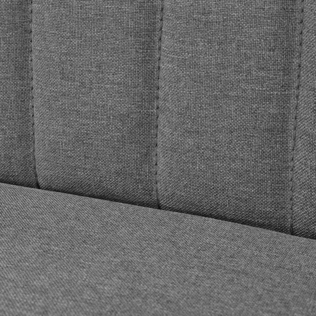 vidaXL Canapea din material textil 117 x 55,5 x 77 cm, gri deschis vidaXL Canapea din material textil 117 x 55,5 x 77 cm, gri deschis