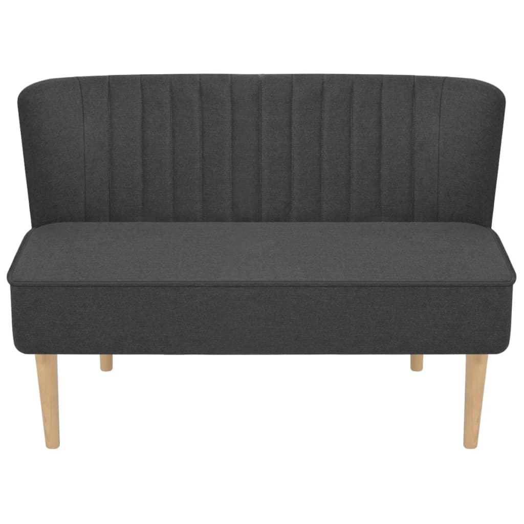 vidaXL Canapea din material textil, 117 x 55,5 x 77 cm, gri închis vidaXL Canapea din material textil, 117 x 55,5 x 77 cm, gri închis