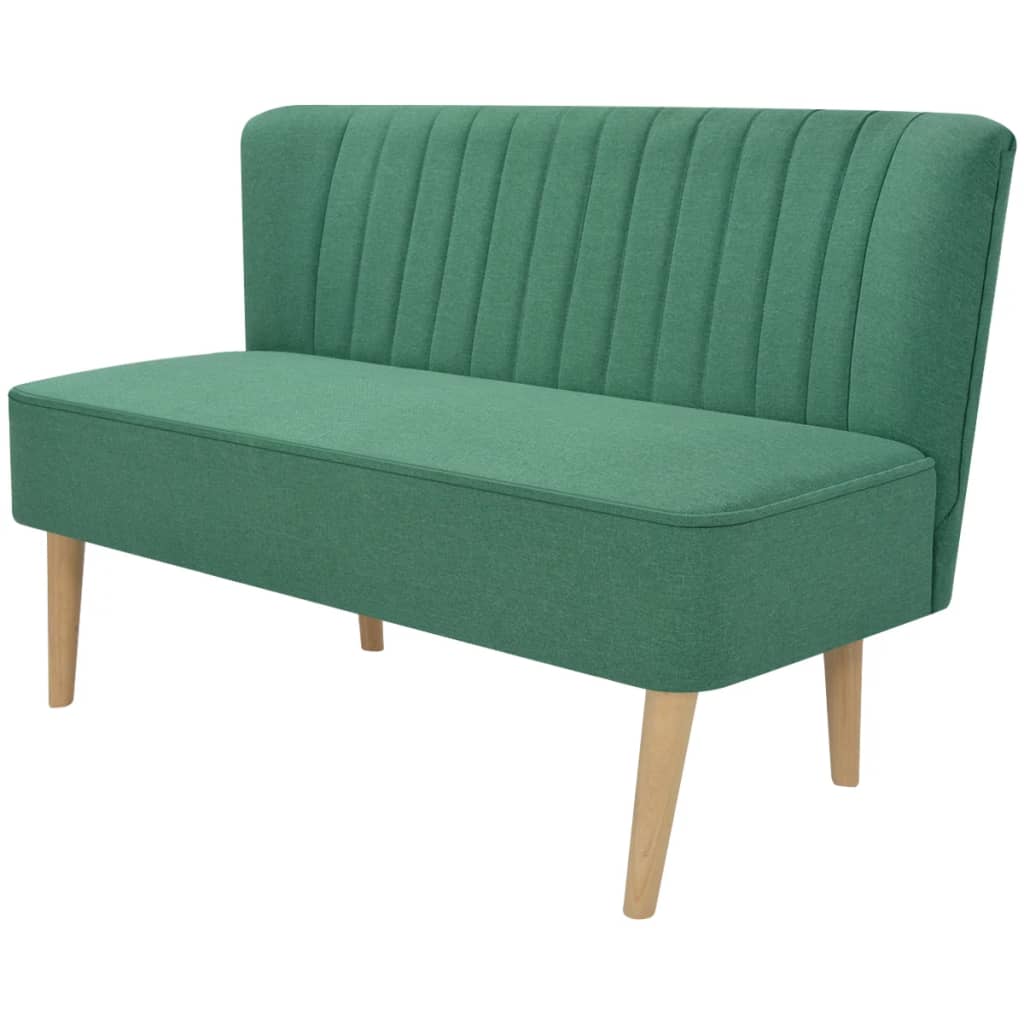 vidaXL Canapea din material textil, 117 x 55,5 x 77 cm, verde vidaXL Canapea din material textil, 117 x 55,5 x 77 cm, verde