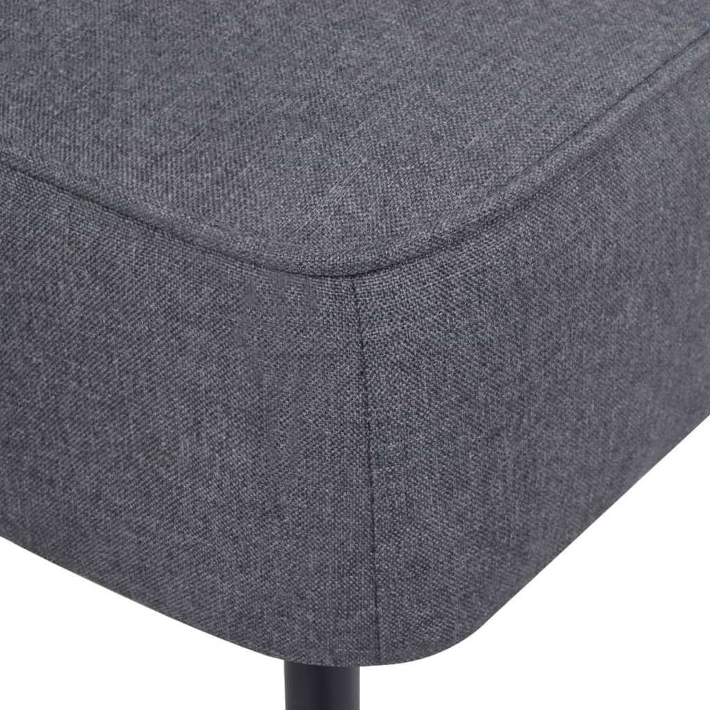 vidaXL Scaun cocktail, gri închis, material textil