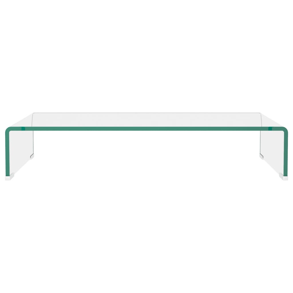 vidaXL Stand TV/Suport monitor, sticlă transparentă 70x30x13 cm