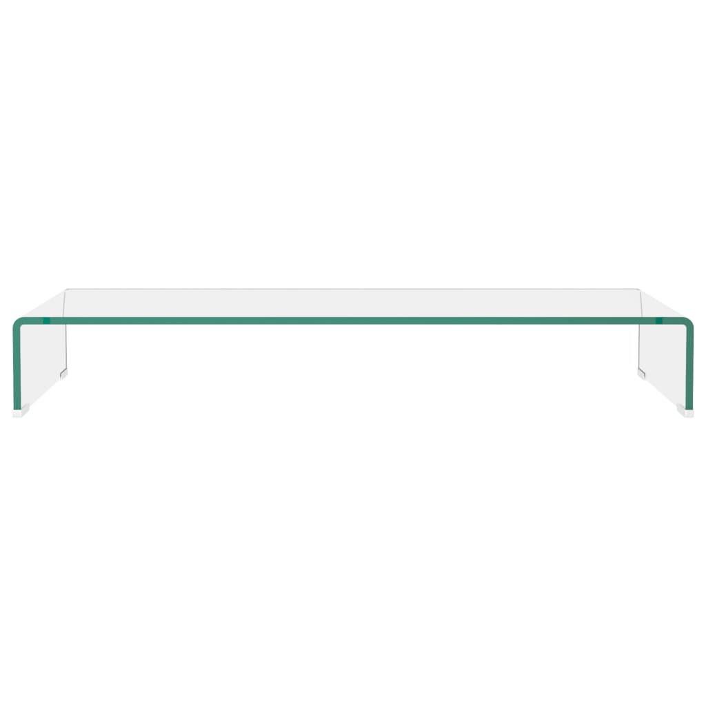 vidaXL Stand TV/Suport monitor sticlă transparentă 90x30x13 cm