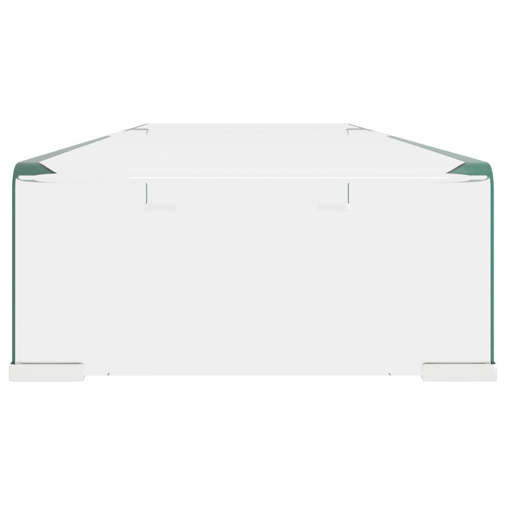 vidaXL Stand TV/Suport monitor sticlă transparentă 90x30x13 cm