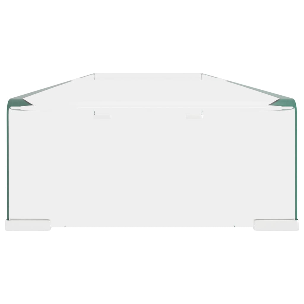 vidaXL Stand TV/Suport monitor sticlă transparentă 110x30x13 cm