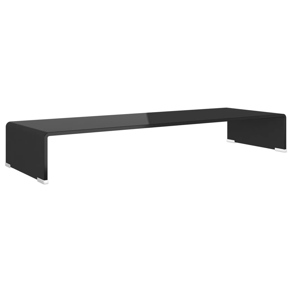 vidaXL Stand TV/Suport monitor sticlă, 90x30x13 cm, negru vidaXL Stand TV/Suport monitor sticlă, 90x30x13 cm, negru
