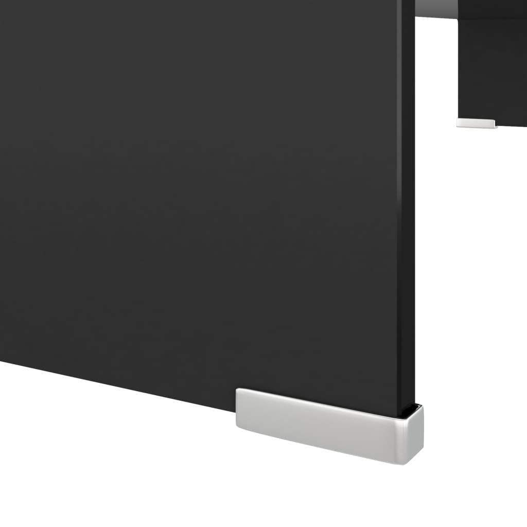 vidaXL Stand TV/Suport monitor sticlă, 90x30x13 cm, negru vidaXL Stand TV/Suport monitor sticlă, 90x30x13 cm, negru