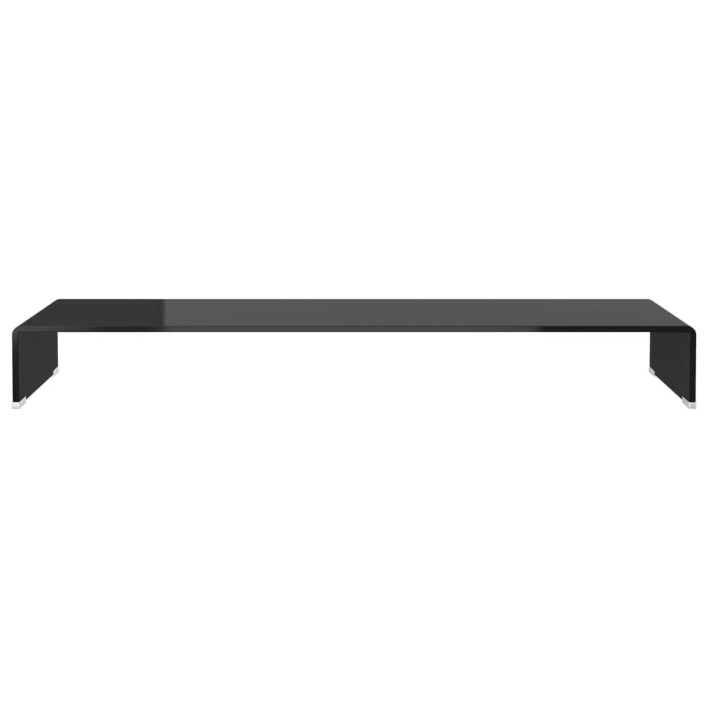vidaXL Stand TV/Suport monitor, sticlă, 110x30x13 cm, negru