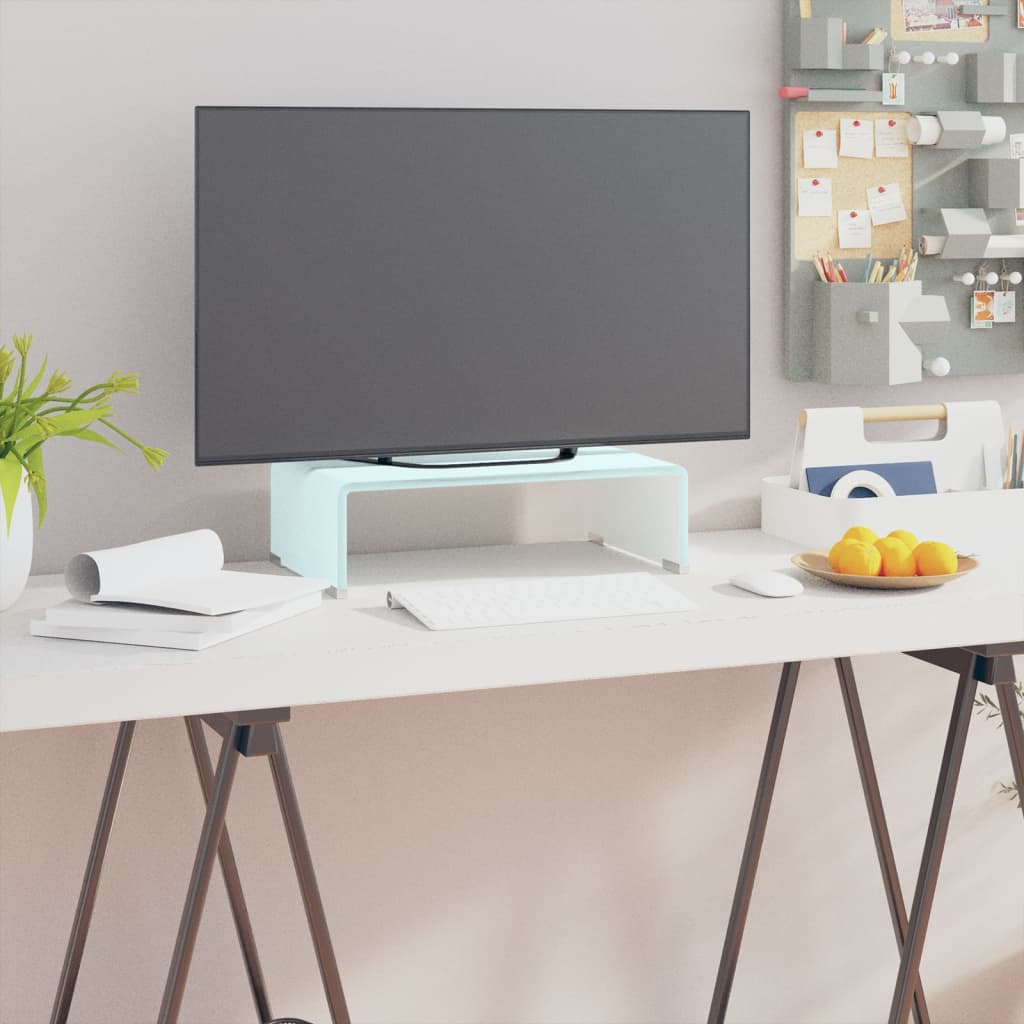 vidaXL Stativ TV/Suport monitor, sticlă, verde, 40 x 25 x 11 cm vidaXL Stativ TV/Suport monitor, sticlă, verde, 40 x 25 x 11 cm