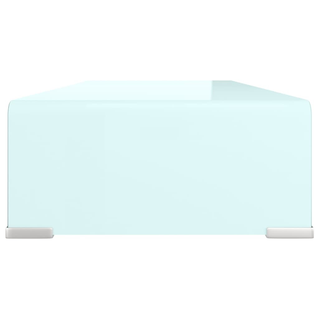 vidaXL Stativ TV/Suport monitor, sticlă, verde, 70 x 30 x 13 cm