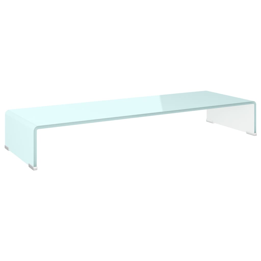 vidaXL Stativ TV/Suport monitor, sticlă, verde, 90 x 30 x 13 cm