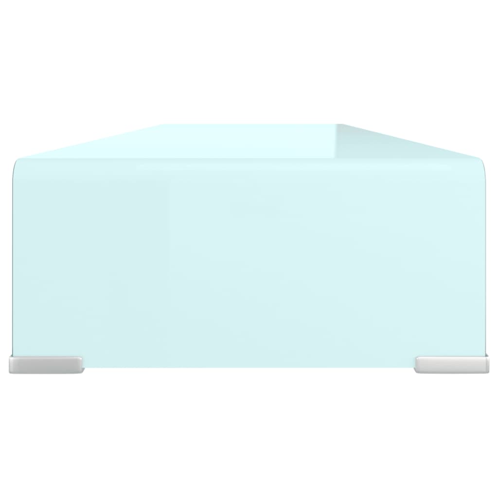 vidaXL Stativ TV/Suport monitor, sticlă, verde, 100 x 30 x 13 cm