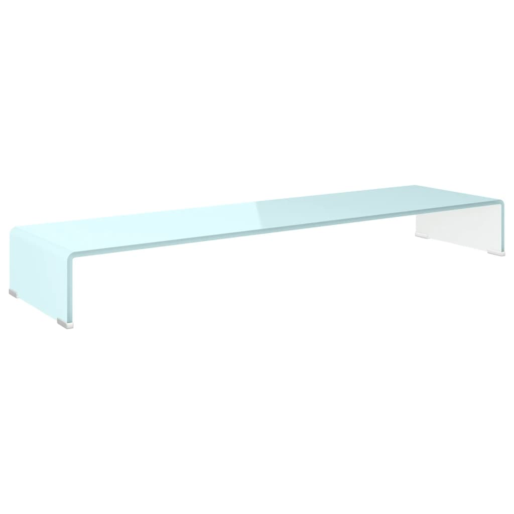 vidaXL Stativ TV/Suport monitor, sticlă, verde, 110 x 30 x 13 cm