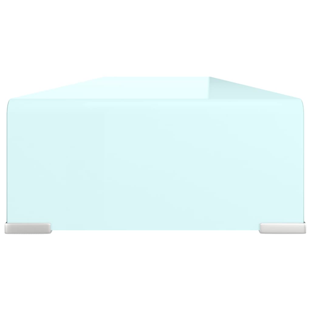 vidaXL Stativ TV/Suport monitor, sticlă, verde, 110 x 30 x 13 cm