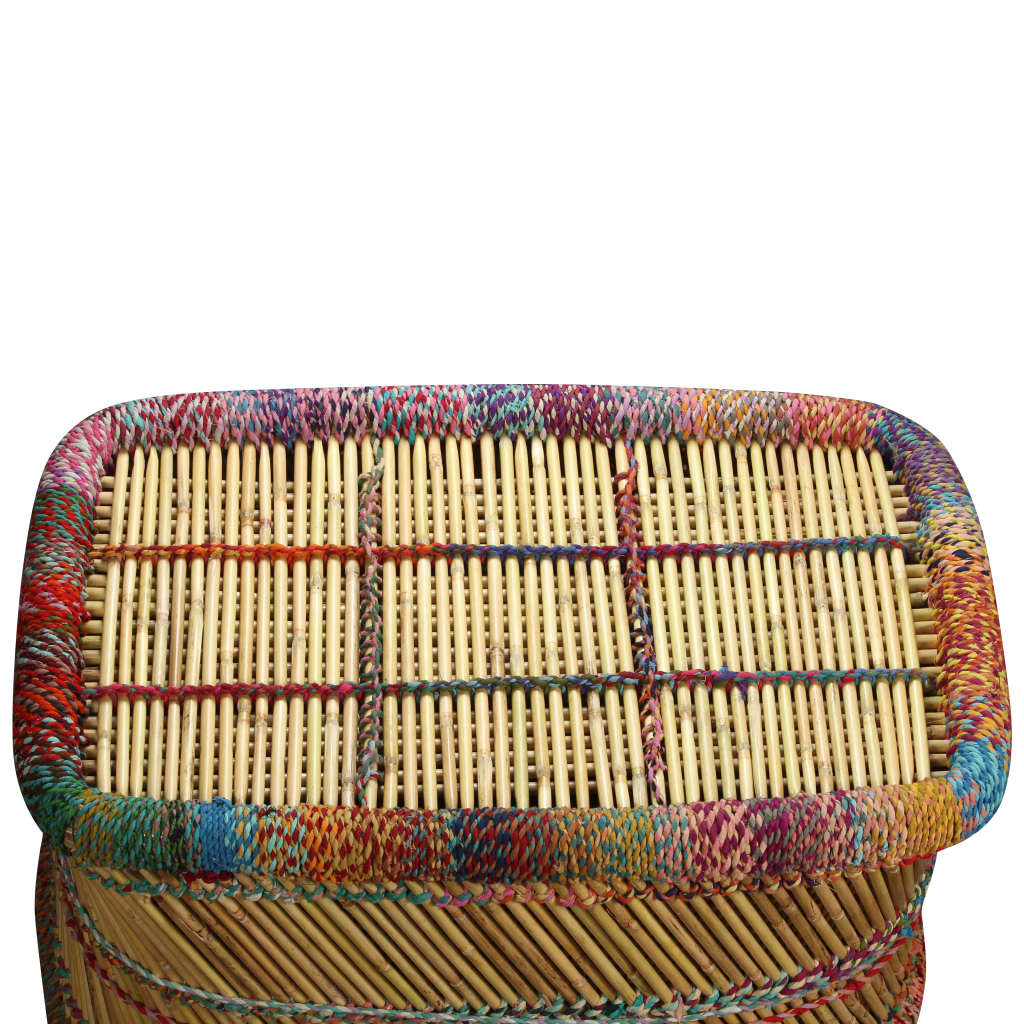 vidaXL Măsuță de cafea cu detalii chindi, multicolor, bambus vidaXL Măsuță de cafea cu detalii chindi, multicolor, bambus