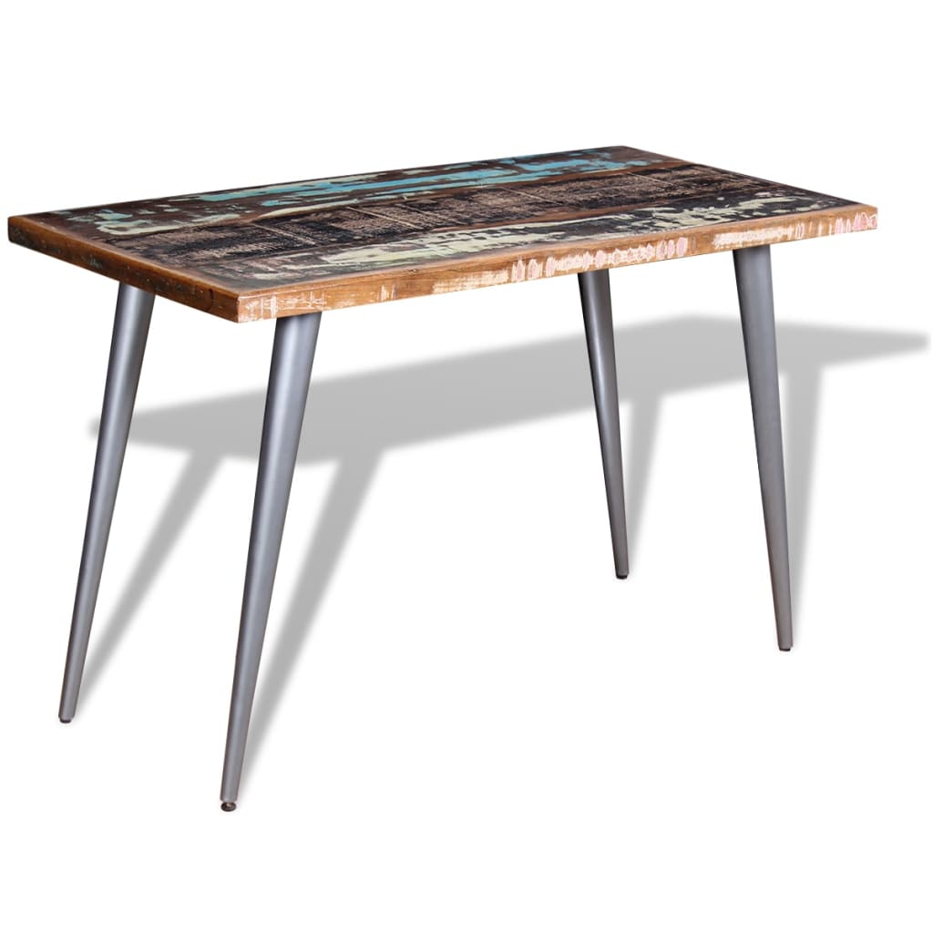 vidaXL Masă de bucătărie, 120 x 60 x 76 cm, lemn masiv reciclat