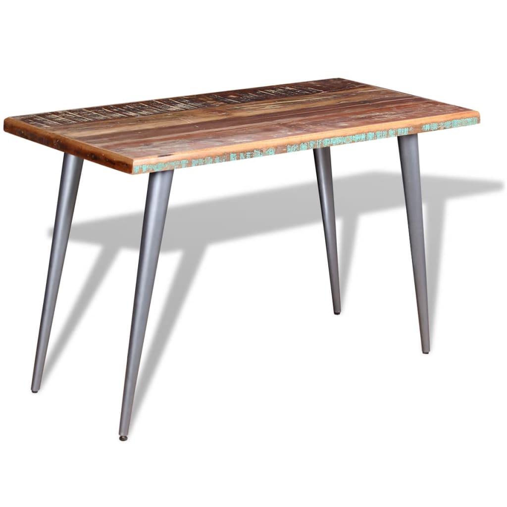 vidaXL Masă de bucătărie, 120 x 60 x 76 cm, lemn masiv reciclat