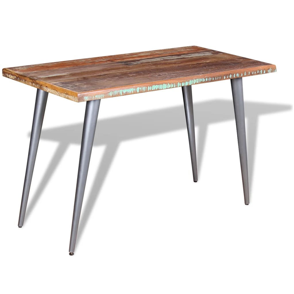 vidaXL Masă de bucătărie, 120 x 60 x 76 cm, lemn masiv reciclat