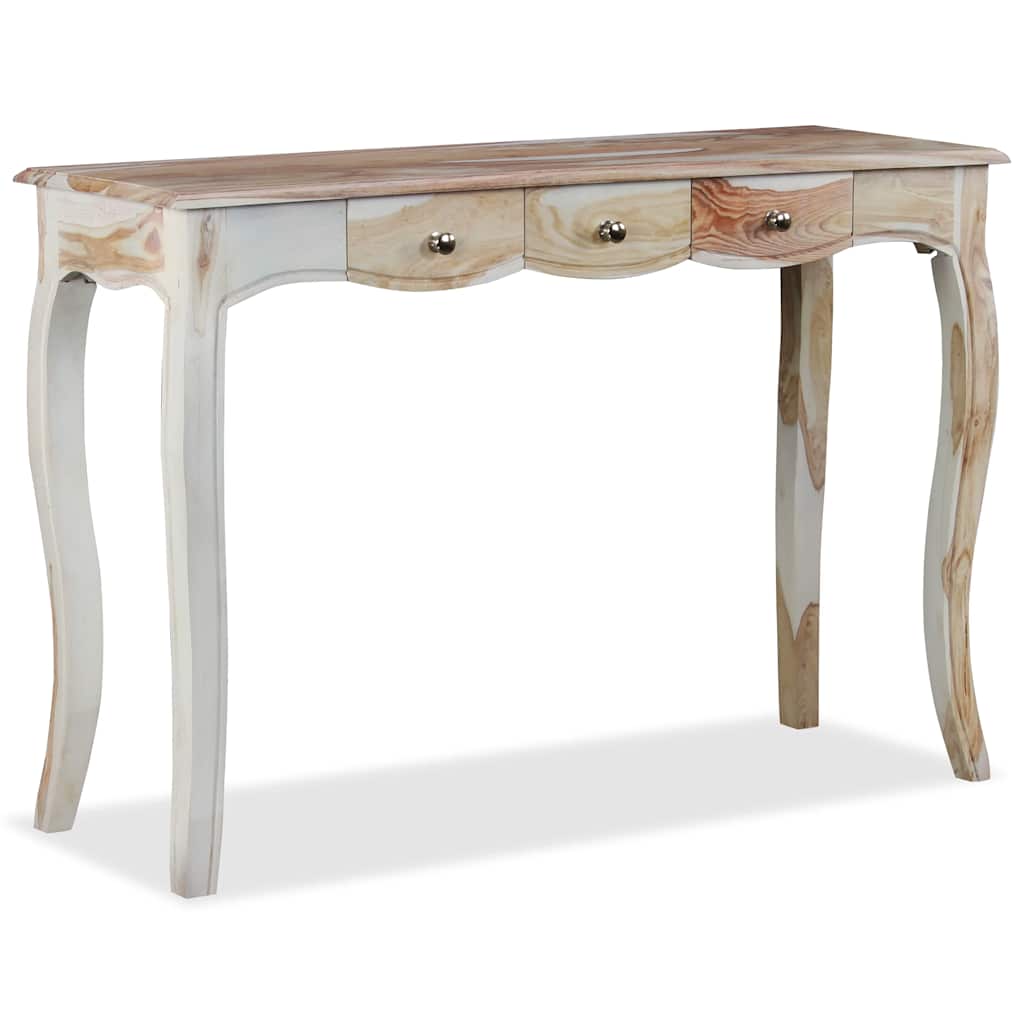 vidaXL Masă consolă cu 3 sertare, 110x40x76 cm, lemn masiv palisandru vidaXL Masă consolă cu 3 sertare, 110x40x76 cm, lemn masiv palisandru