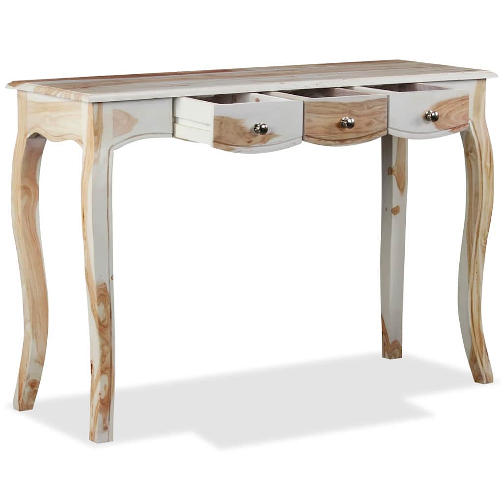 vidaXL Masă consolă cu 3 sertare, 110x40x76 cm, lemn masiv palisandru vidaXL Masă consolă cu 3 sertare, 110x40x76 cm, lemn masiv palisandru