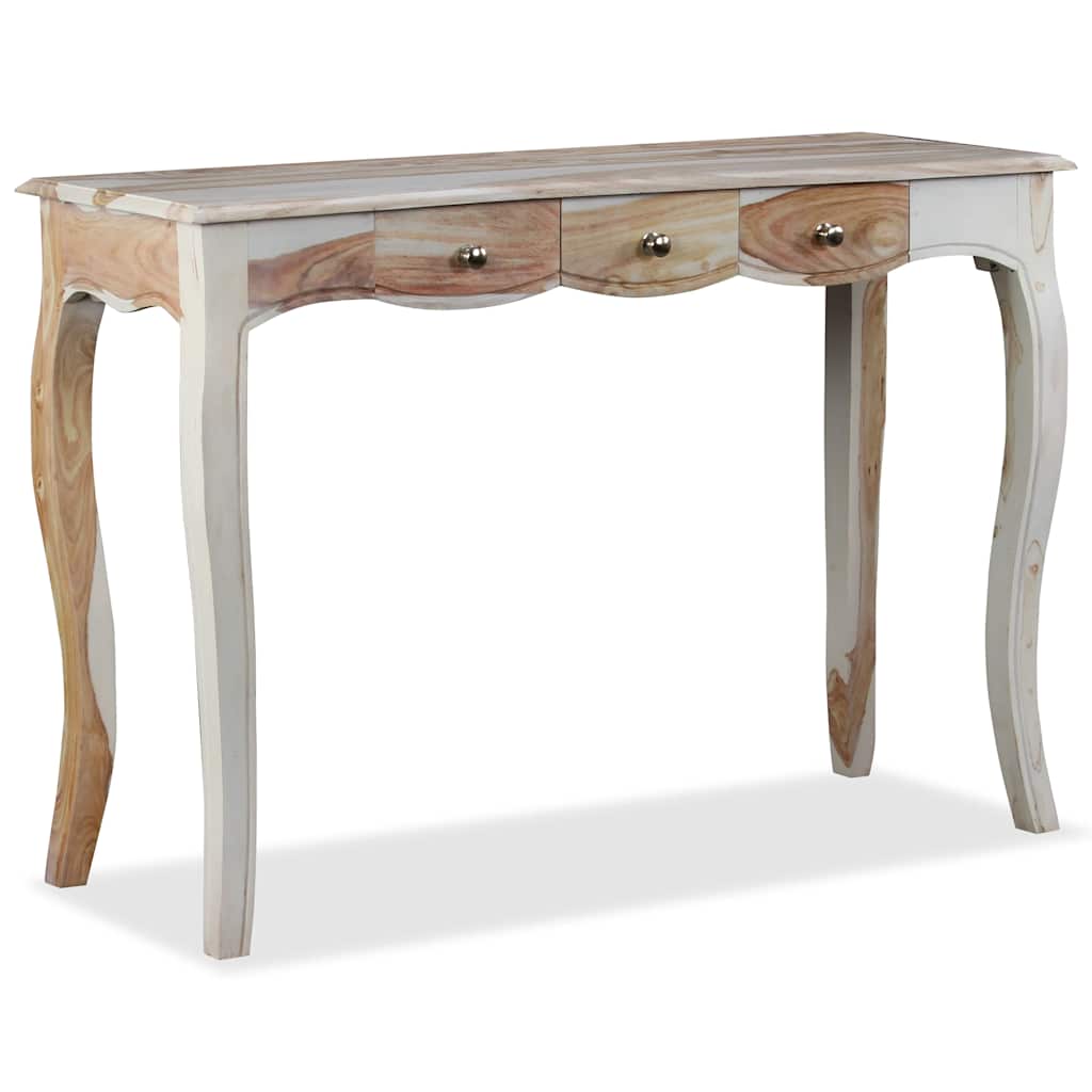 vidaXL Masă consolă cu 3 sertare, 110x40x76 cm, lemn masiv palisandru vidaXL Masă consolă cu 3 sertare, 110x40x76 cm, lemn masiv palisandru
