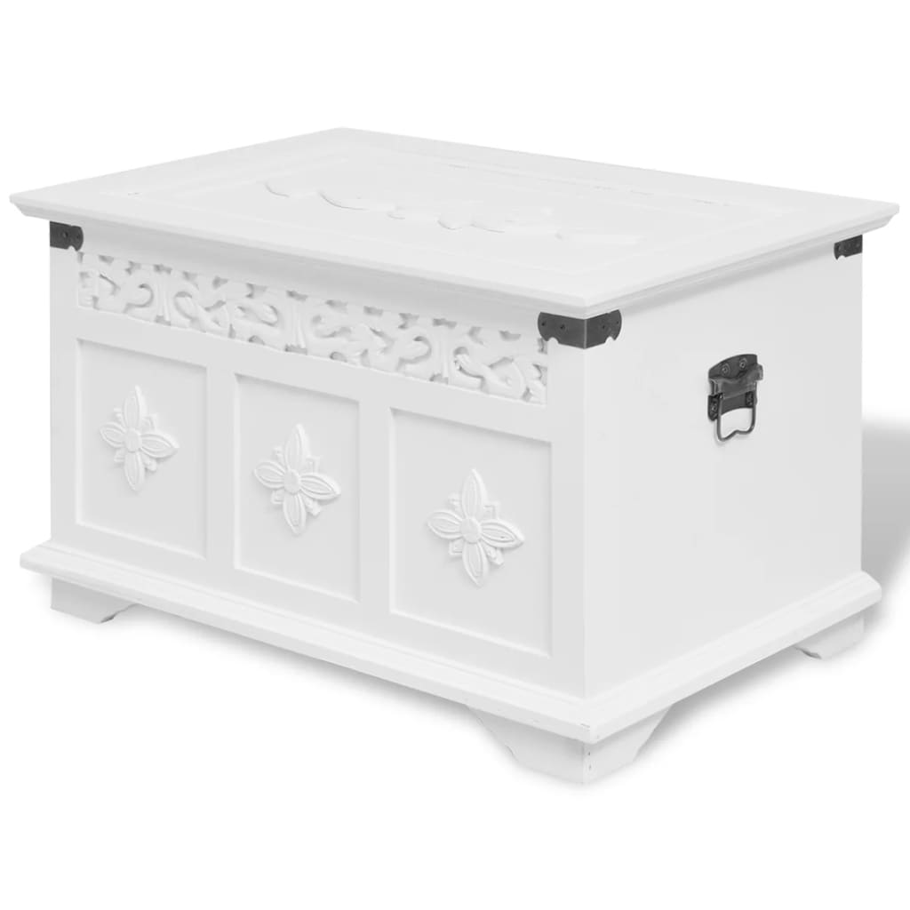 vidaXL Cufăr de depozitare, alb, 2 piese vidaXL Cufăr de depozitare, alb, 2 piese