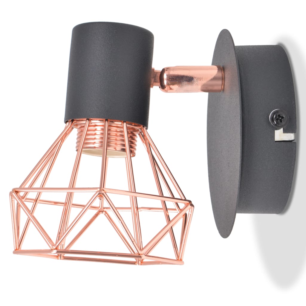 vidaXL Lămpi de perete, 2 buc, cu 2 becuri LED cu filament 8 W vidaXL Lămpi de perete, 2 buc, cu 2 becuri LED cu filament 8 W