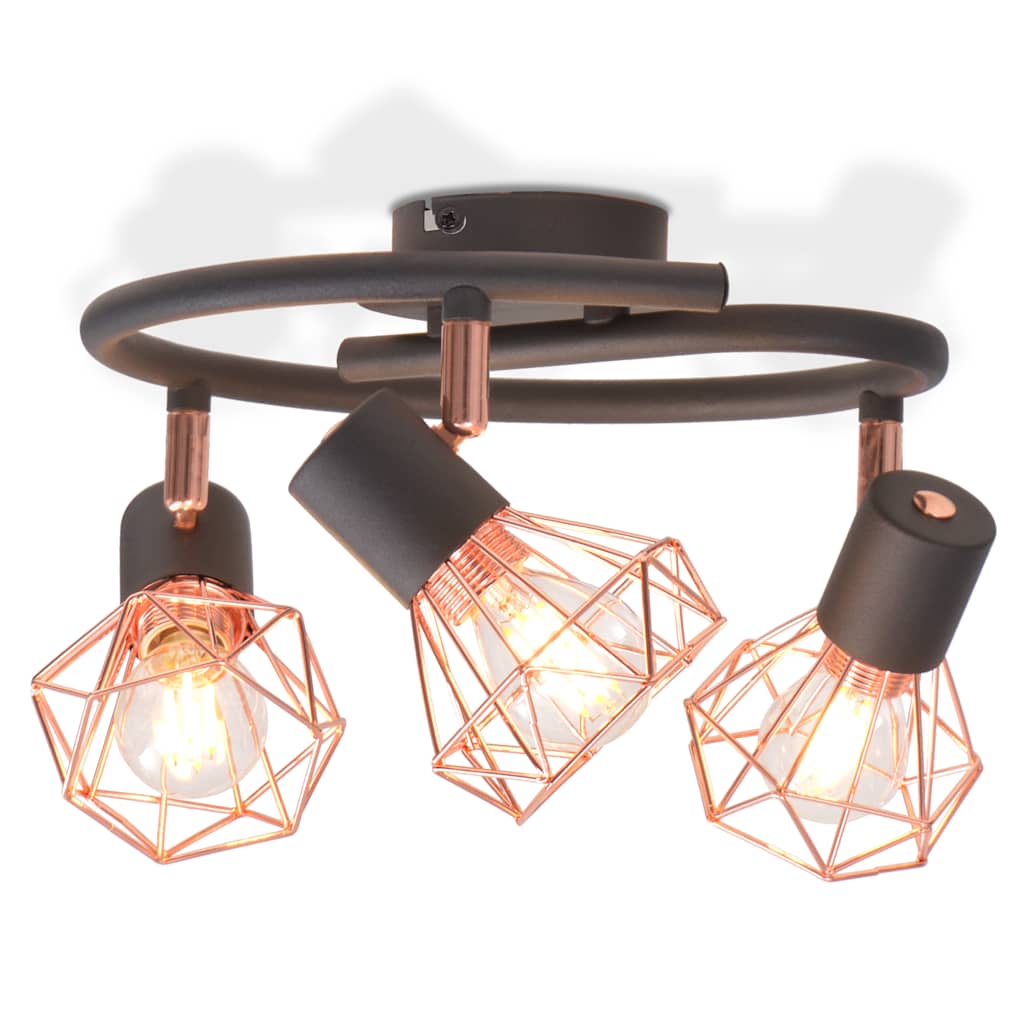 vidaXL Lustră cu 3 becuri LED cu filament, 12 W vidaXL Lustră cu 3 becuri LED cu filament, 12 W