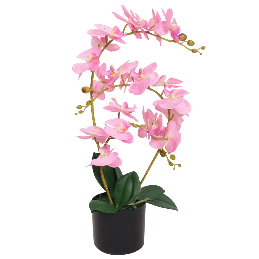 vidaXL Plantă artificială orhidee cu ghiveci, 65 cm, roz vidaXL Plantă artificială orhidee cu ghiveci, 65 cm, roz