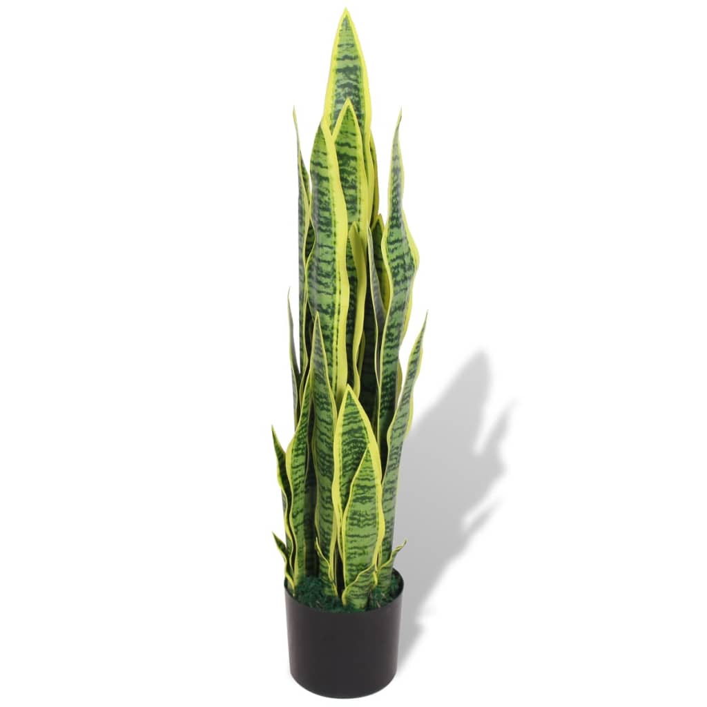 vidaXL Plantă artificială Limba-soacrei cu ghiveci, 90 cm, verde vidaXL Plantă artificială Limba-soacrei cu ghiveci, 90 cm, verde