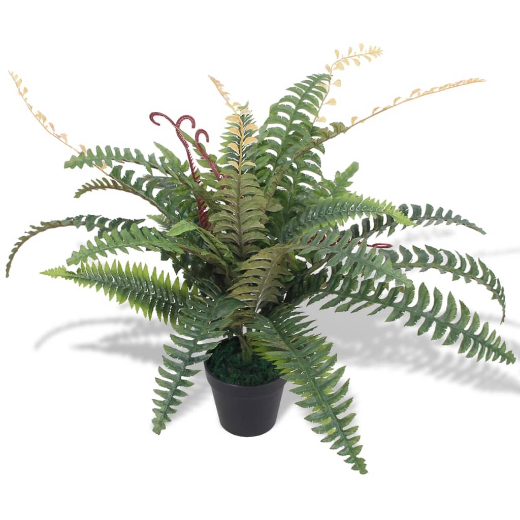 vidaXL Ferigă artificială cu ghiveci, 60 cm, verde vidaXL Ferigă artificială cu ghiveci, 60 cm, verde