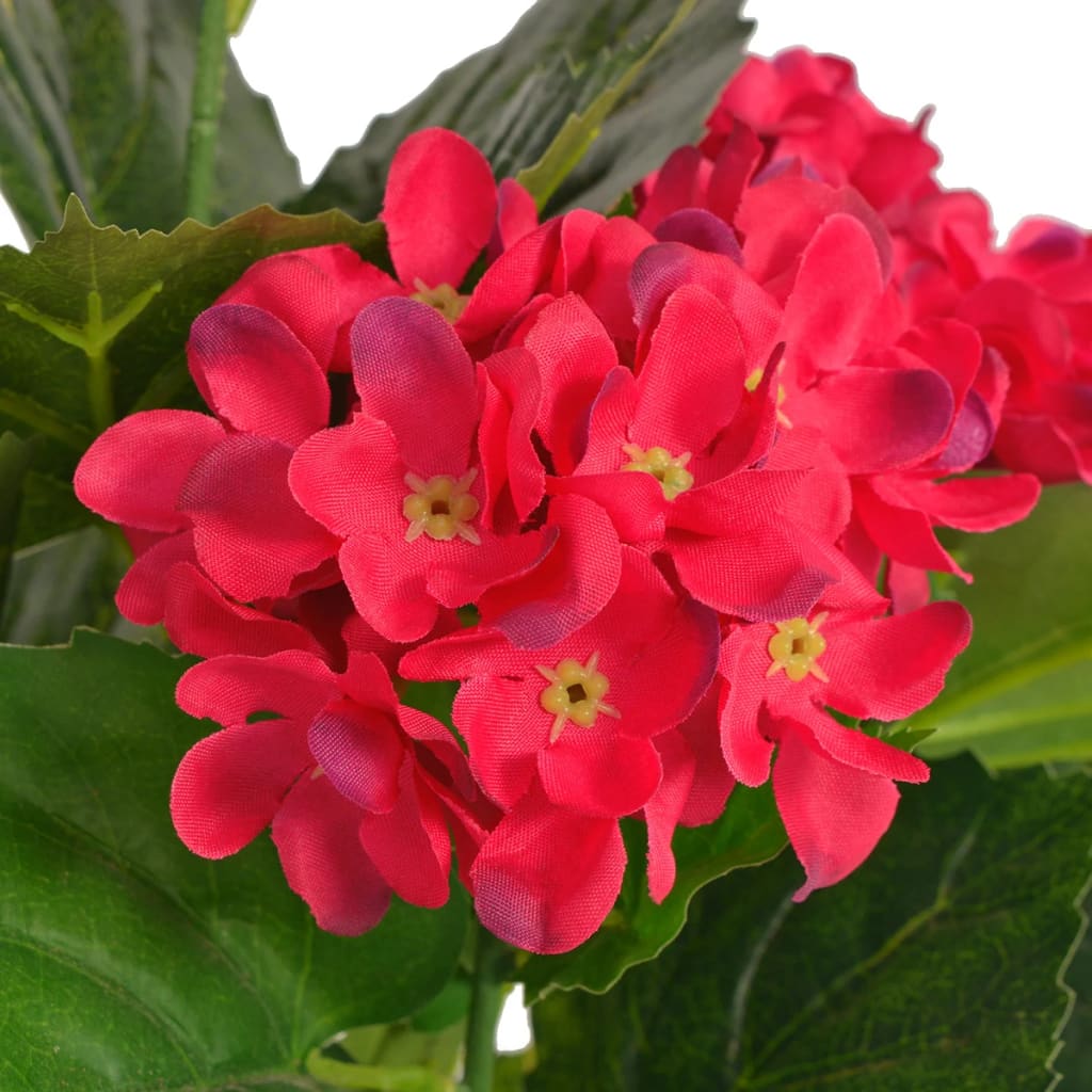 vidaXL Hortensie artificială cu ghiveci 60 cm, roșie vidaXL Hortensie artificială cu ghiveci 60 cm, roșie