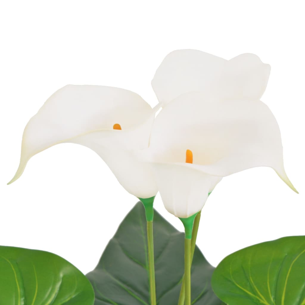 vidaXL Floare de cală crin artificială cu ghiveci, 45 cm, alb vidaXL Floare de cală crin artificială cu ghiveci, 45 cm, alb