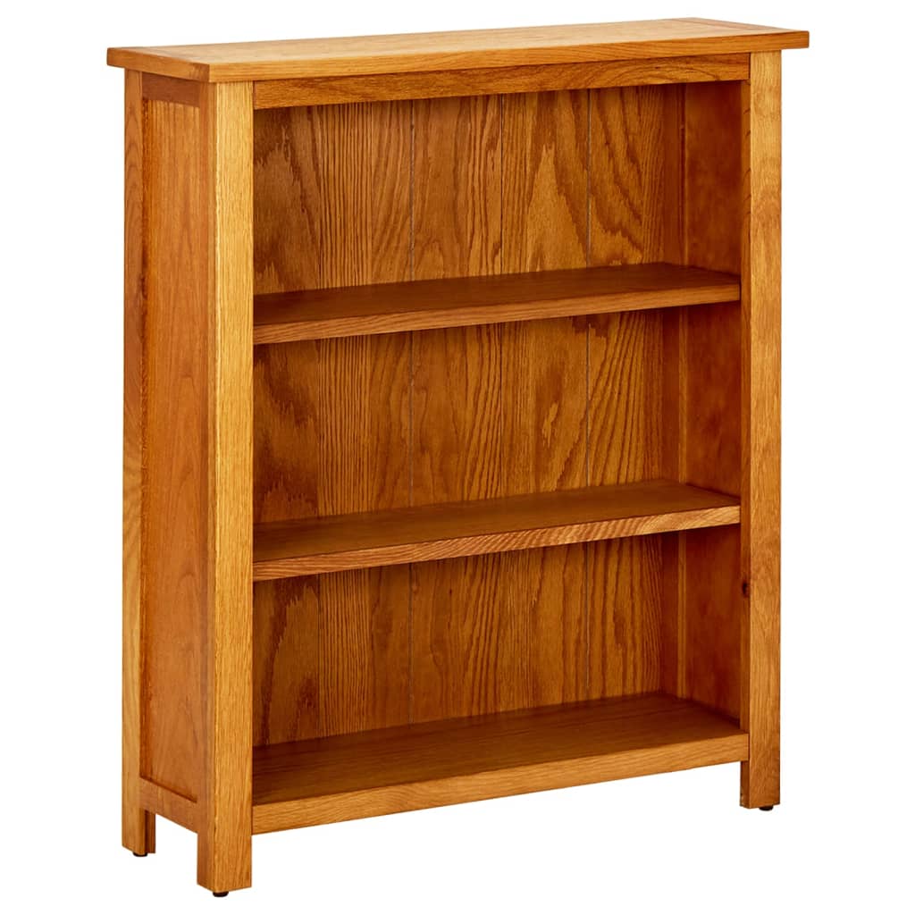 vidaXL Bibliotecă cu 3 rafturi, 70 x 22,5 x 82 cm, lemn masiv stejar vidaXL Bibliotecă cu 3 rafturi, 70 x 22,5 x 82 cm, lemn masiv stejar