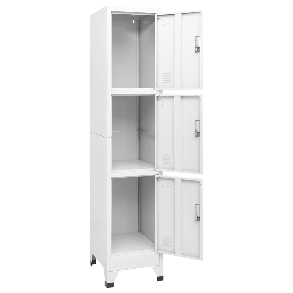 vidaXL Dulap vestiar cu 3 compartimente, 38x45x180 cm