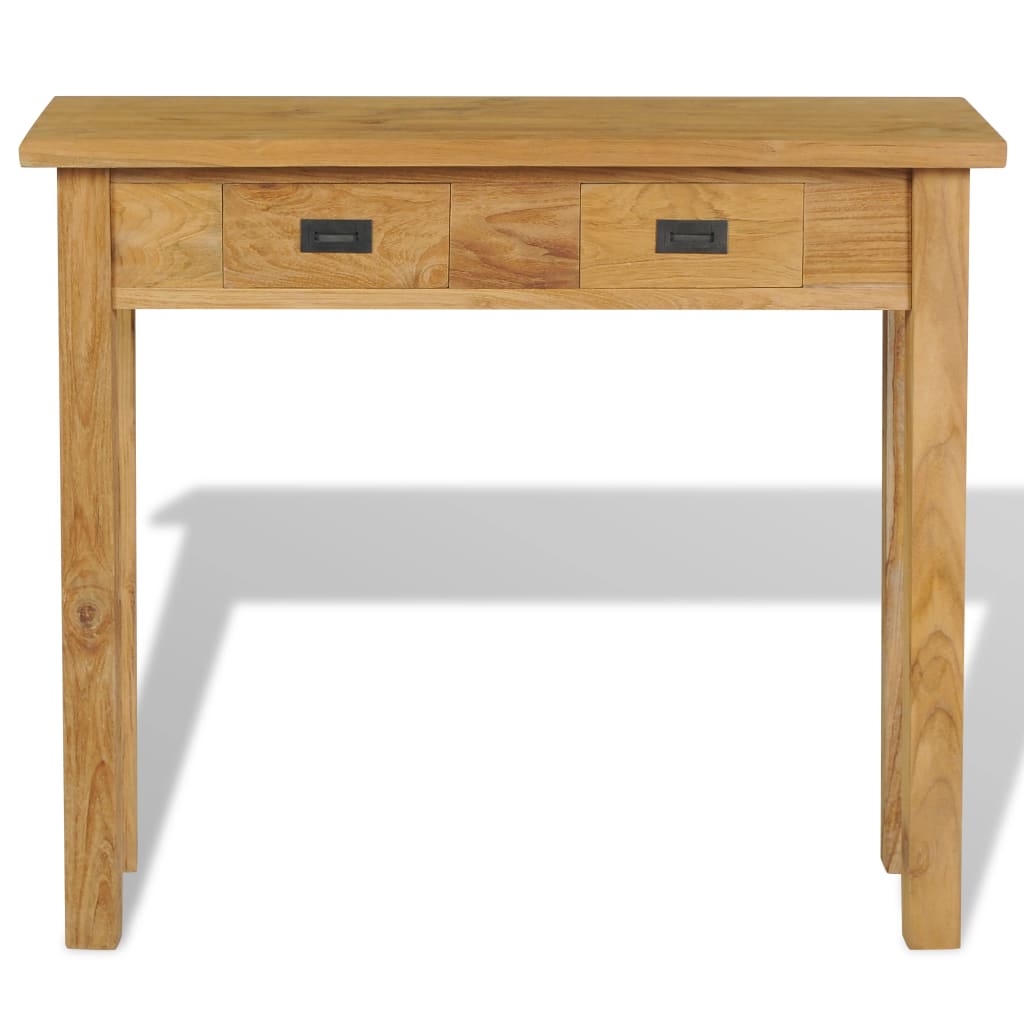 vidaXL Masă consolă din lemn masiv de tec, 90 x 30 x 80 cm vidaXL Masă consolă din lemn masiv de tec, 90 x 30 x 80 cm