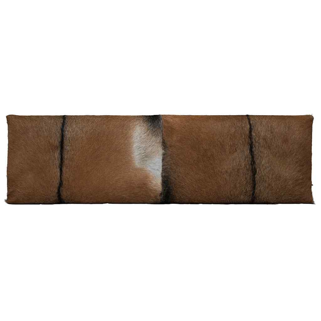 vidaXL Bancă din piele de capră și tec