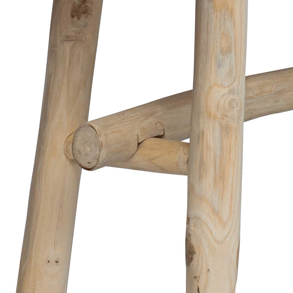 vidaXL Bancă din piele de capră și tec