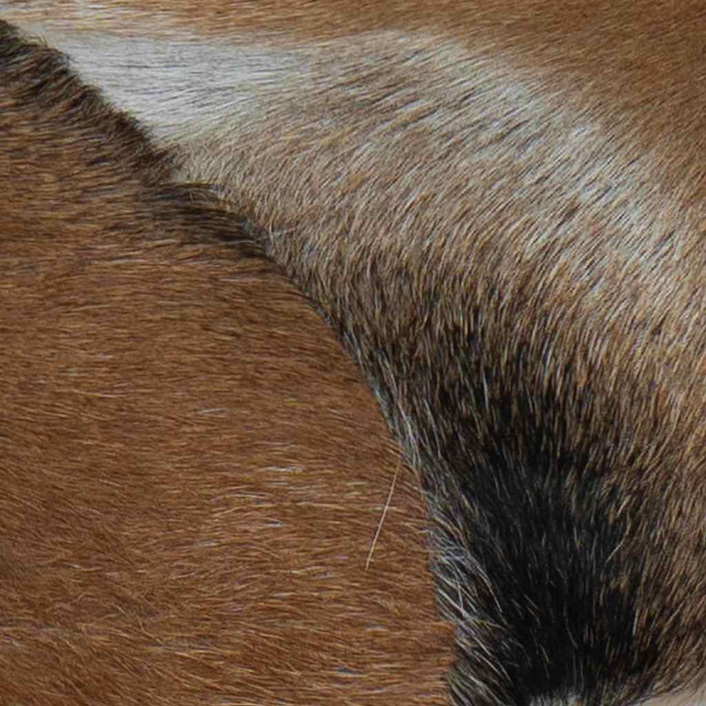 vidaXL Bancă din piele de capră și tec