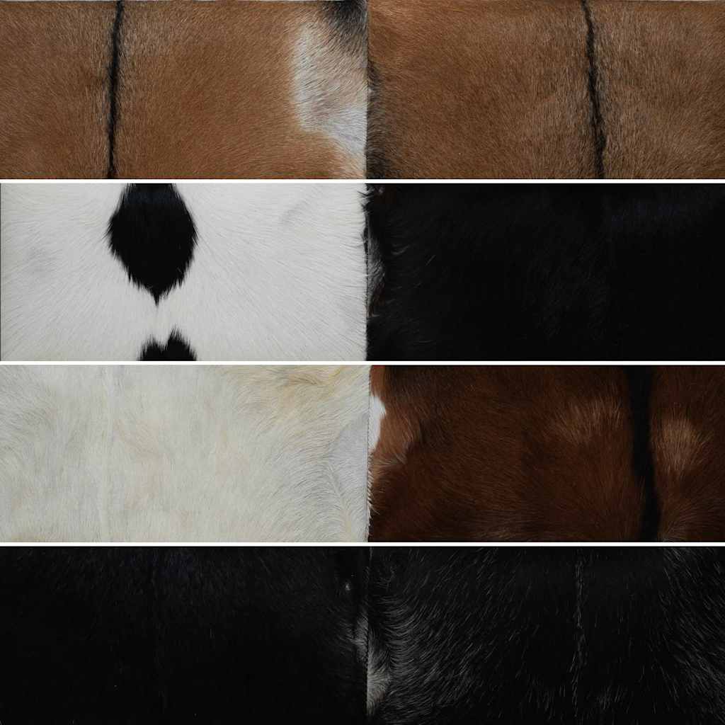 vidaXL Bancă din piele de capră și tec