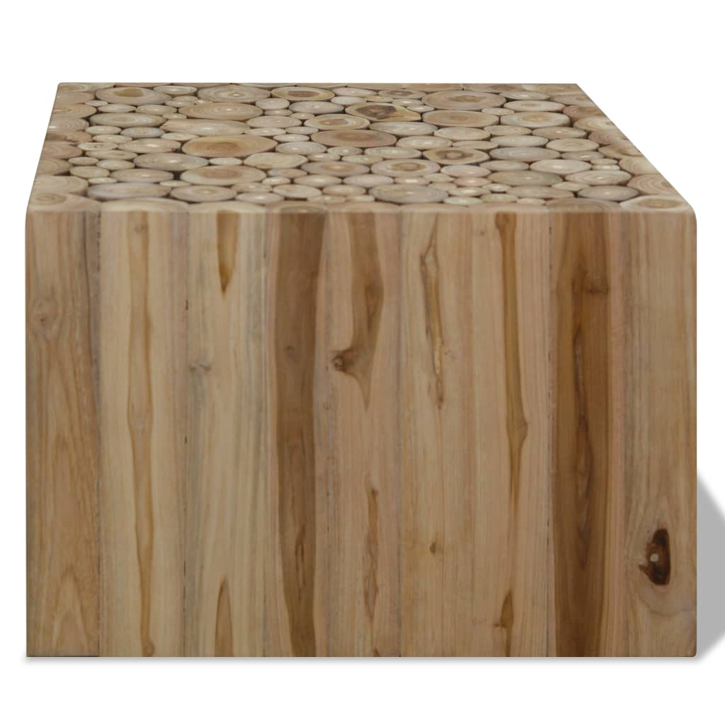 vidaXL Măsuță de cafea, lemn de tec natural, 50 x 50 x 35 cm vidaXL Măsuță de cafea, lemn de tec natural, 50 x 50 x 35 cm