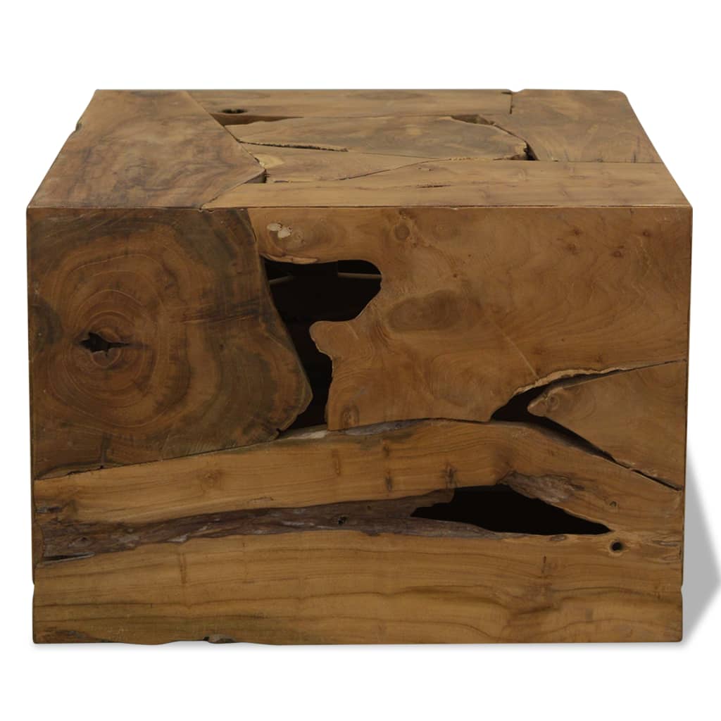 vidaXL Măsuță de cafea, 50 x 50 x 35 cm, lemn de tec natural, maro vidaXL Măsuță de cafea, 50 x 50 x 35 cm, lemn de tec natural, maro